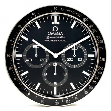 Omega Speedmaster wall. Wall clock in the style of an Omega Speedmaster wristwatch.