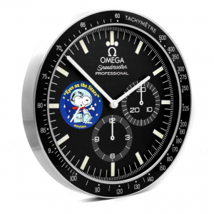 Omega Speedmaster wall. Wall clock in the style of an Omega Speedmaster 'Snoopy' wristwatch.