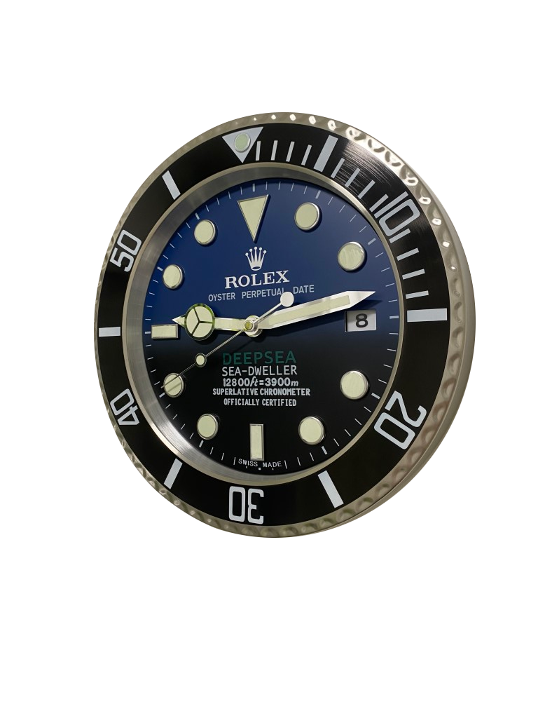 Rolex wall clock. Wall clock in the style of a Rolex Deepsea - Sea Dweller wristwatch.